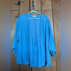 Chambray Cropped Kimono